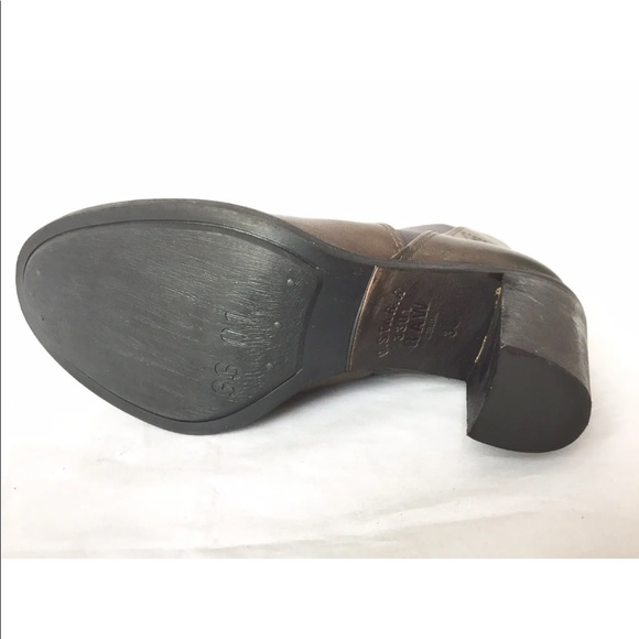 New G- Star Raw 33 01 GS Women Ankle Boot Block Heel Leather Grey Distressed 7 - Picture 7 of 11